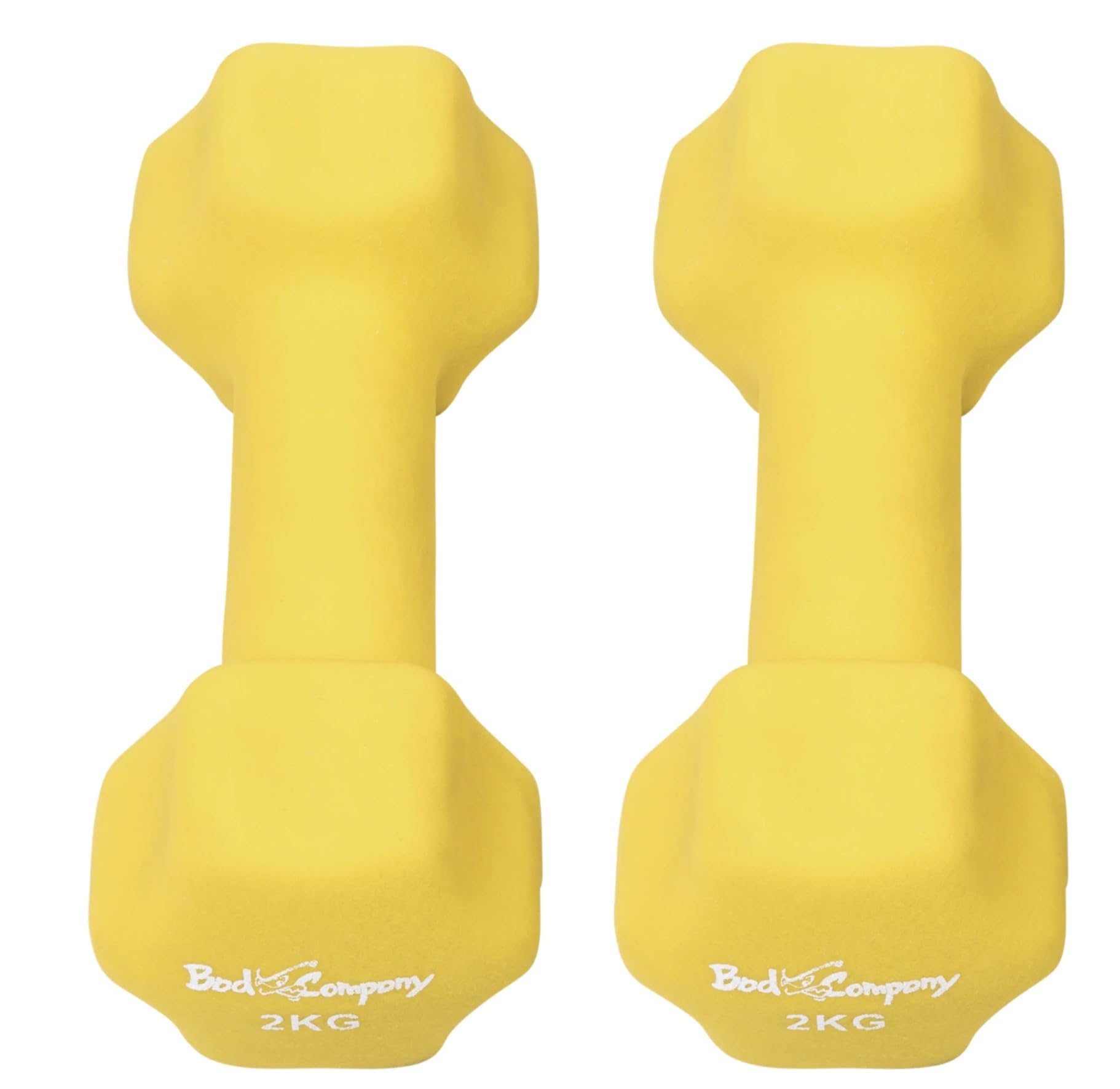 Bad Company Neoprenowe hantle do aerobiku, gimnastyki i fitnessu, 2 x 0,5 kg + 2 x 1 kg + 2 x 1,5 kg + 2 x 2 kg