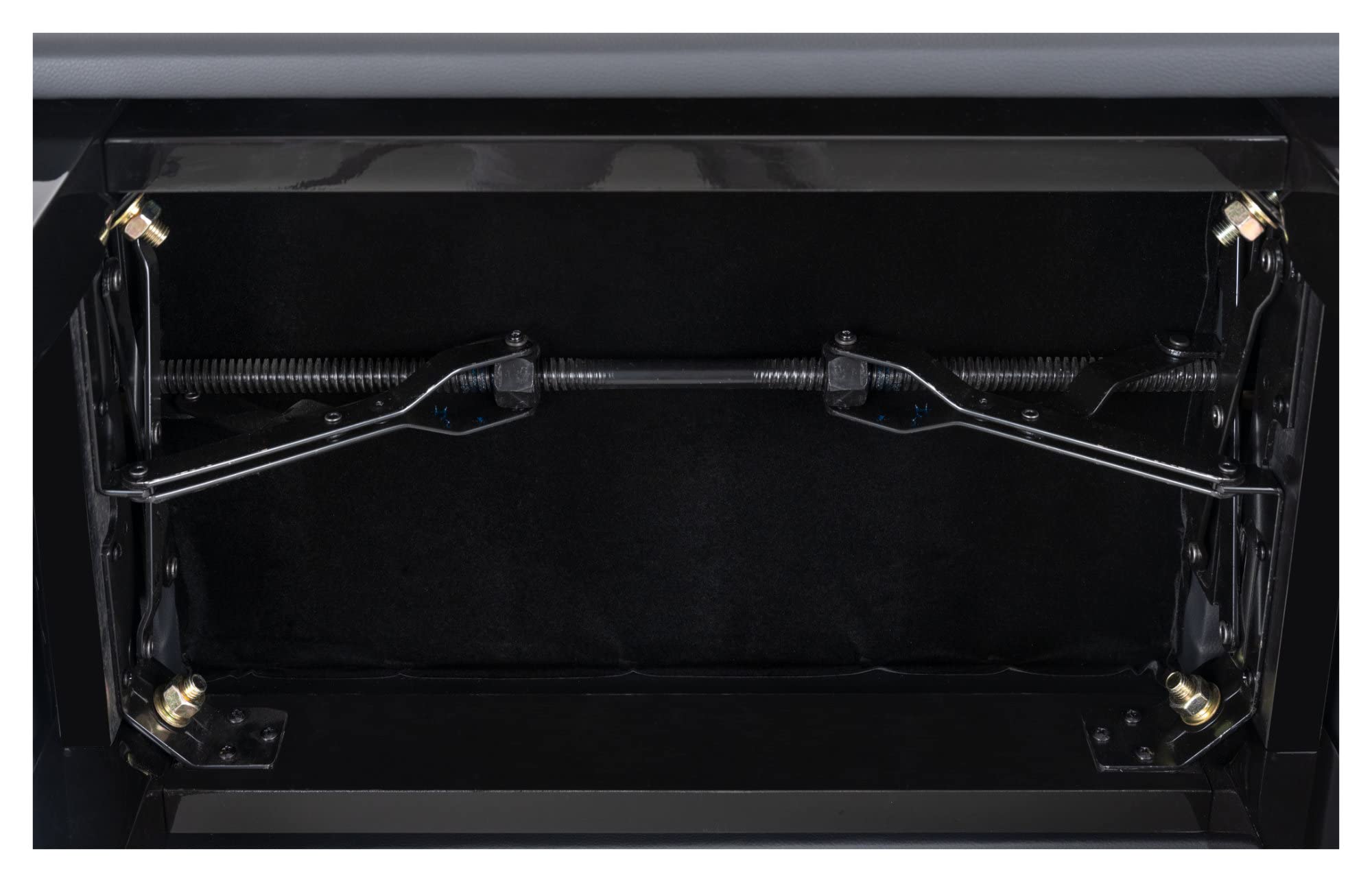 Classic Cantabile Pianobank Modell W - Großer, edler Klavierhocker - Schwarze Sitzfläche im Chesterfield-Stil - Höhenverstellbar von 46-55 cm - 2-fache Kreuz-Mechanik - Schwarz Hochglanz