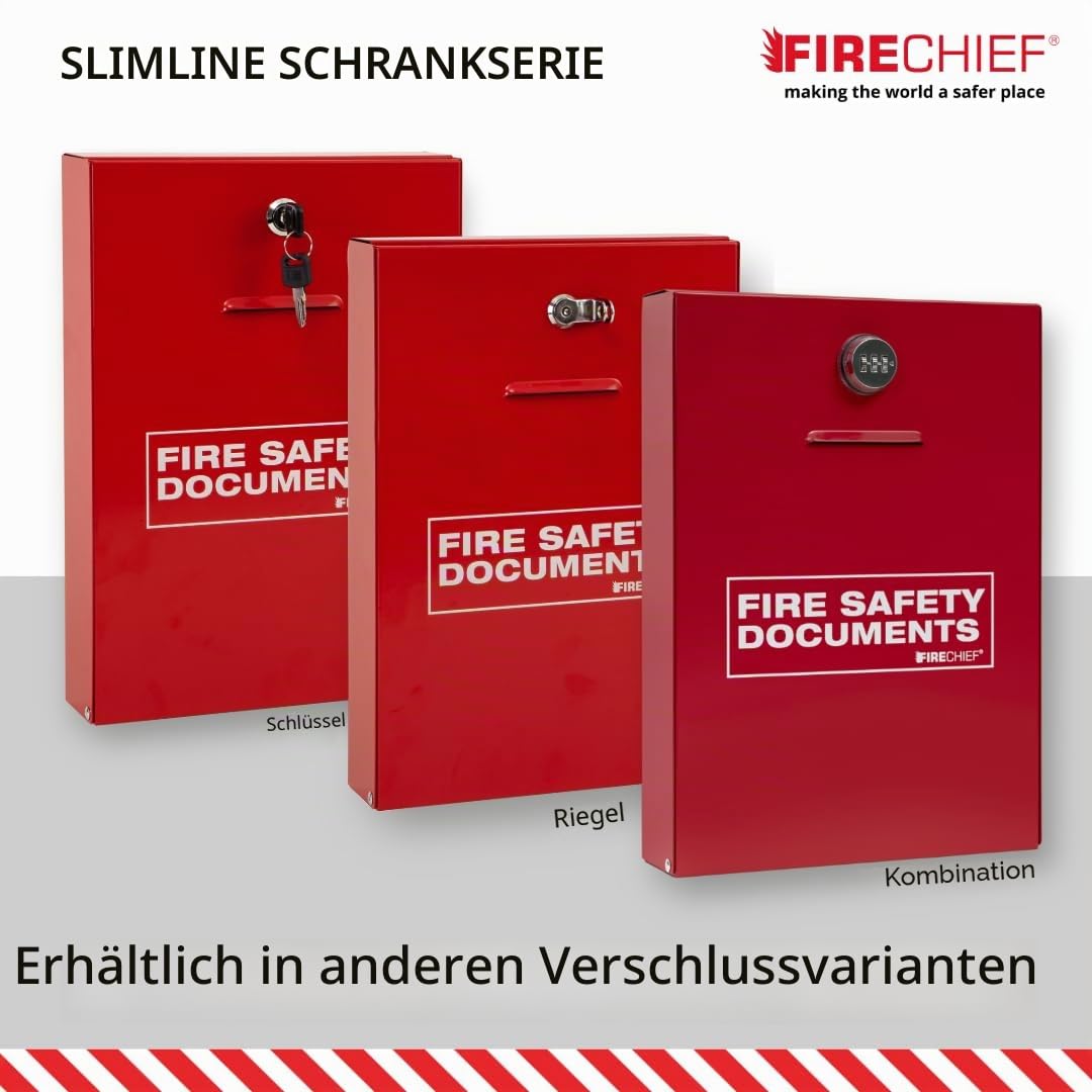 Firechief DHS2 Dokumentenhalter mit Riegel, Rot