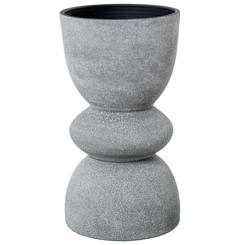 Pot en céramique gris foncé sable DRW 50x28 cm pour plante