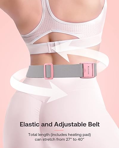 Miniatura 7 de Almohadilla térmica para calambres menstruales, elegible para la FSA HSA, almohadilla térmica portátil para aliviar el dolor, cinturón térmico para