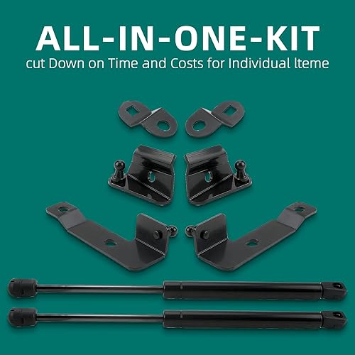 Miniatura 6 de AUTOKAY Capuchas de gas Soporte de elevación FBN-NH-D40 compatible con Nissan Frontier Navara D40 2004-2018, 2 unidades