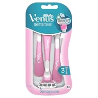 Gillette Venus Sensitive Women'S Disposable Razors, 3 Pack