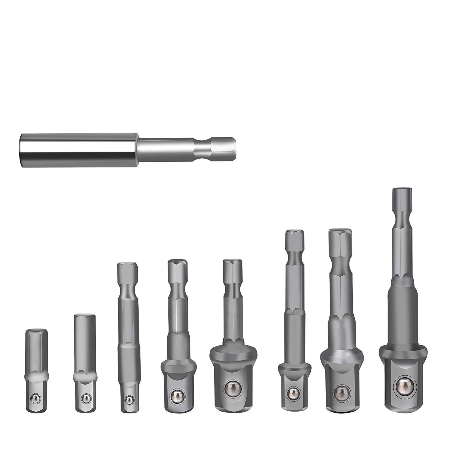 Buy Drill Socket Adapter for Impact Driver with Hex Shank to Square