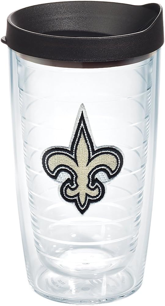 Tervis Made in USA Double Walled NFL New Orleans Saints Insulated Tumbler Cup Keeps Drinks Cold & Hot, 16oz, Primary Logo