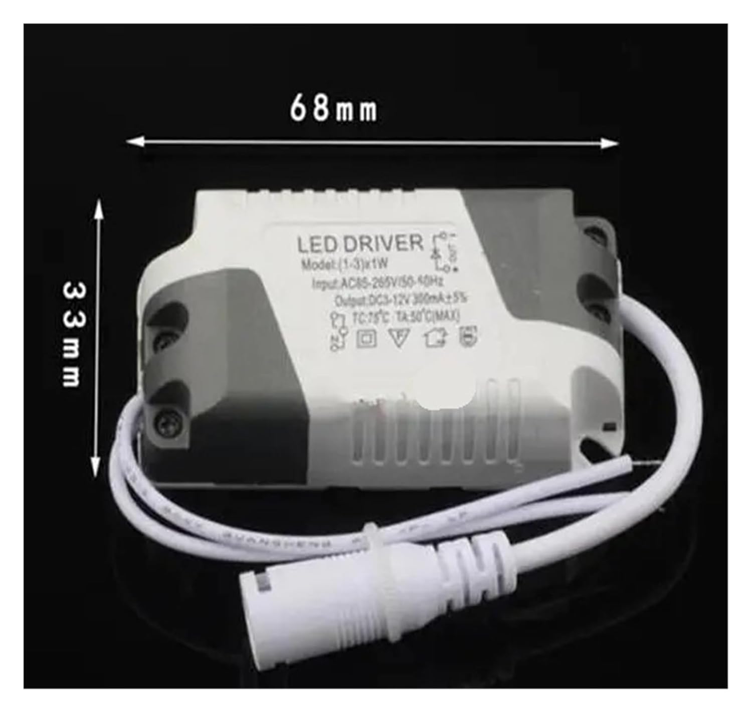 1 個 300MA 電源 LED ドライバ変圧器スイッチ異なる電源 LED ライト 1-36 ワット 1 ワット 36 ワット 18