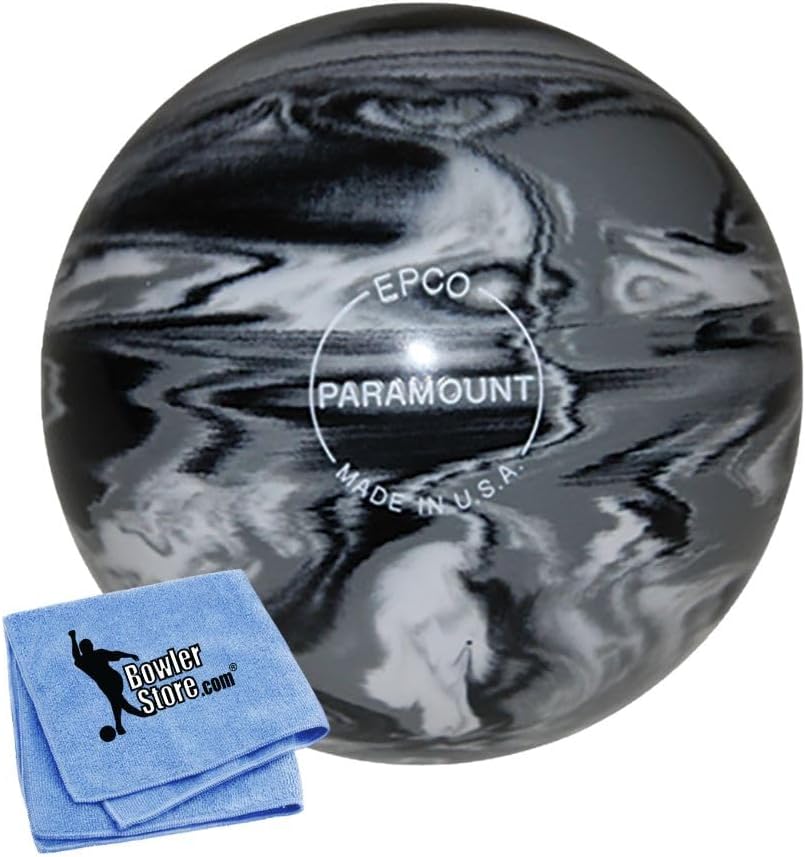 Bowlerstore Products EPCO Candlepin Bowling Ball- Marbleized - Black, White & Grey (4 1/2 inch- 2lbs. 5oz.) 1 Ball