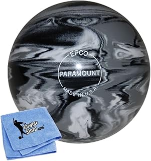 Bowlerstore Products EPCO Candlepin Bowling Ball- Marbleized - Black, White & Grey -(4 1/2 inch- 2lbs. 6oz.) 1 Ball