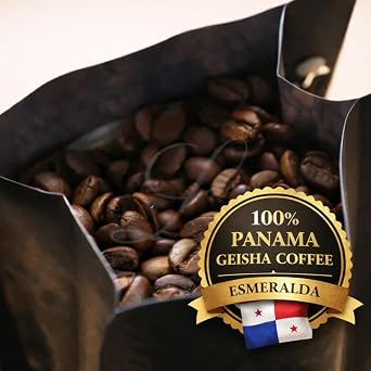 Panama Hacienda La Esmeralda Geisha Coffee Beans, Medium Roast, Whole Bean, 1 lb | Fresh Roasted Specialty Arabica Coffee | Luxury Gourmet Coffee