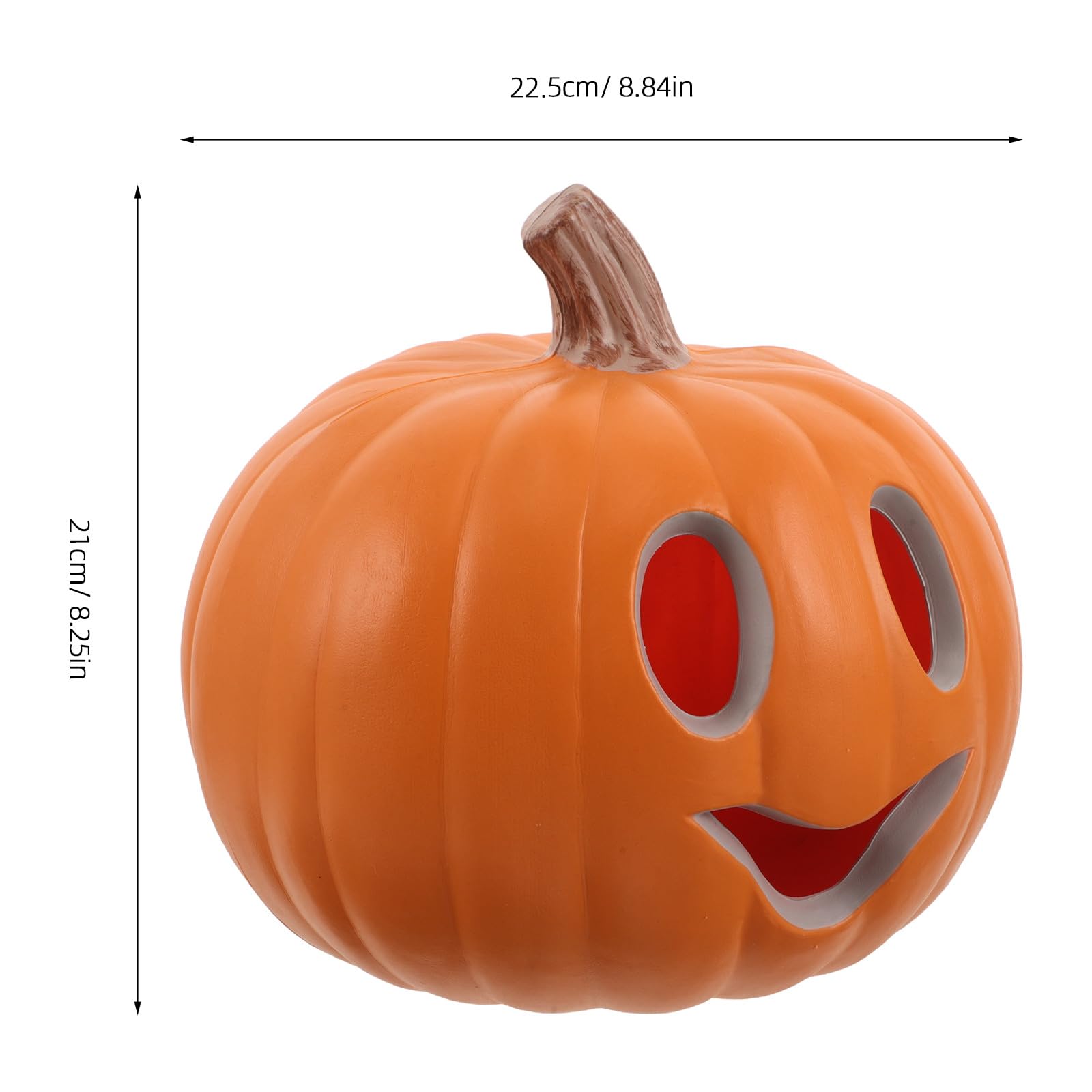ibasenice Decorazione di Halloween a Forma di Zucca: Grande Zucca illuminata da 23 cm (9 Pollici) - Lanterna Spaventosa e Luminosa per Il Portico, Il Giardino e Le Feste a Tema casa stregata.