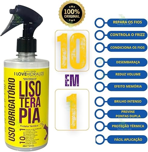 Lisoterapia Pro Defrizante Térmico 10 em 1 – Protetor Térmico Definitivo 230°C para Cabelos Lisos |