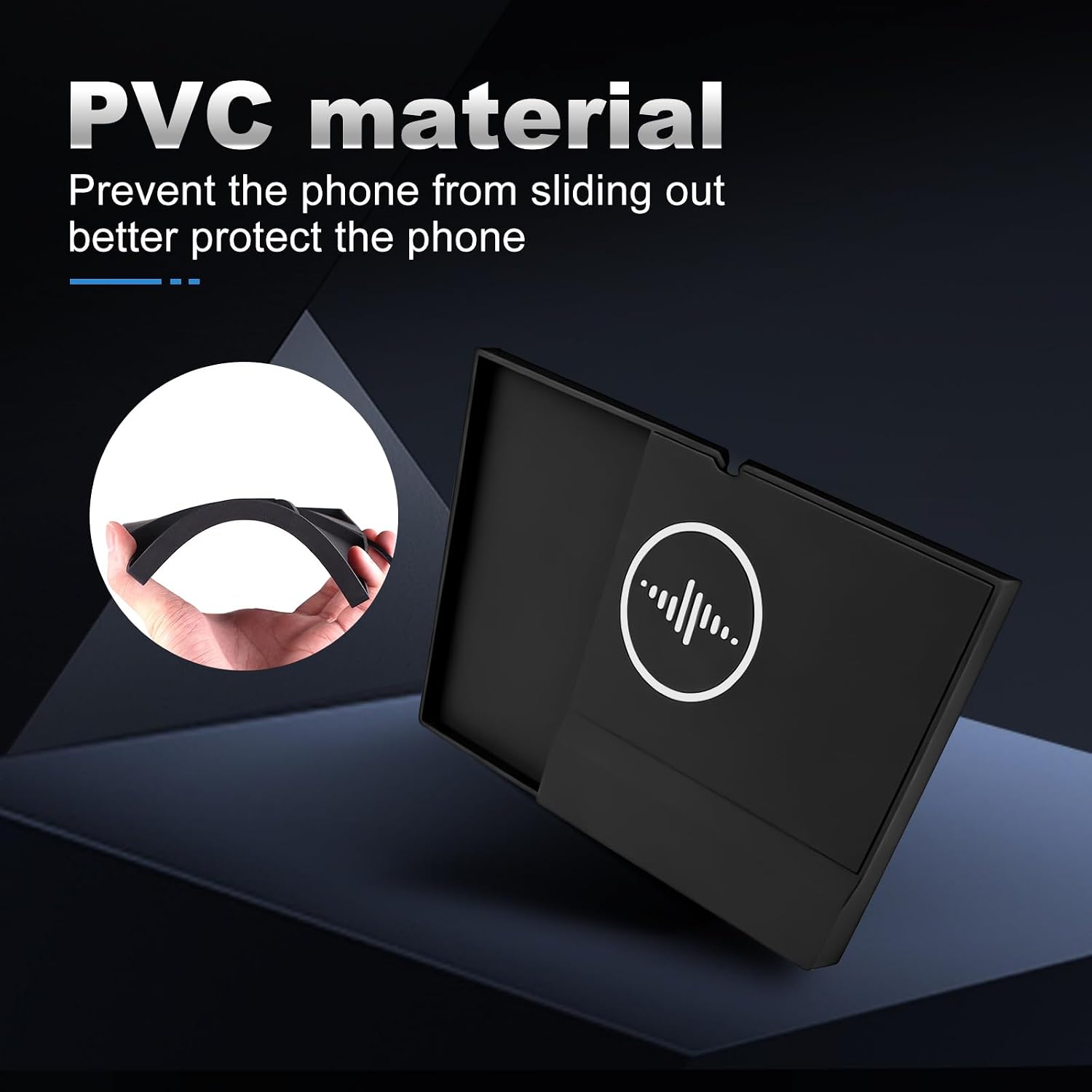 KUNGKIC for Ford Mustang 2025-2027 Car Wireless Charging Pad Dual Charging Car Phone Charger Silicone Material Interior Accessories Black