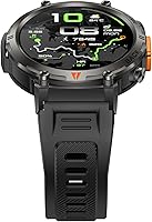 Vista 16 de Relojes inteligentes militares con rastreador GPS, reloj inteligente resistente de 1.45 pulgadas con brújula linterna LED, reloj inteligente táctico