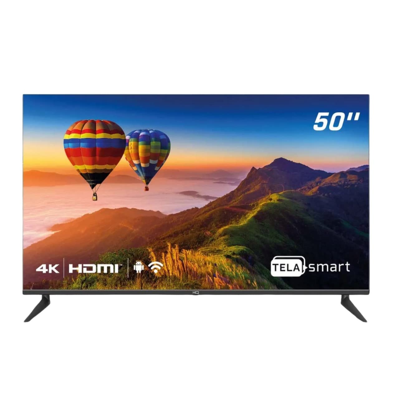 HQ Smart TV LED 50"" 4K Conversor Digital Externo 3 HDMI 2 USB WI-FI 
Android 11 Design Slim