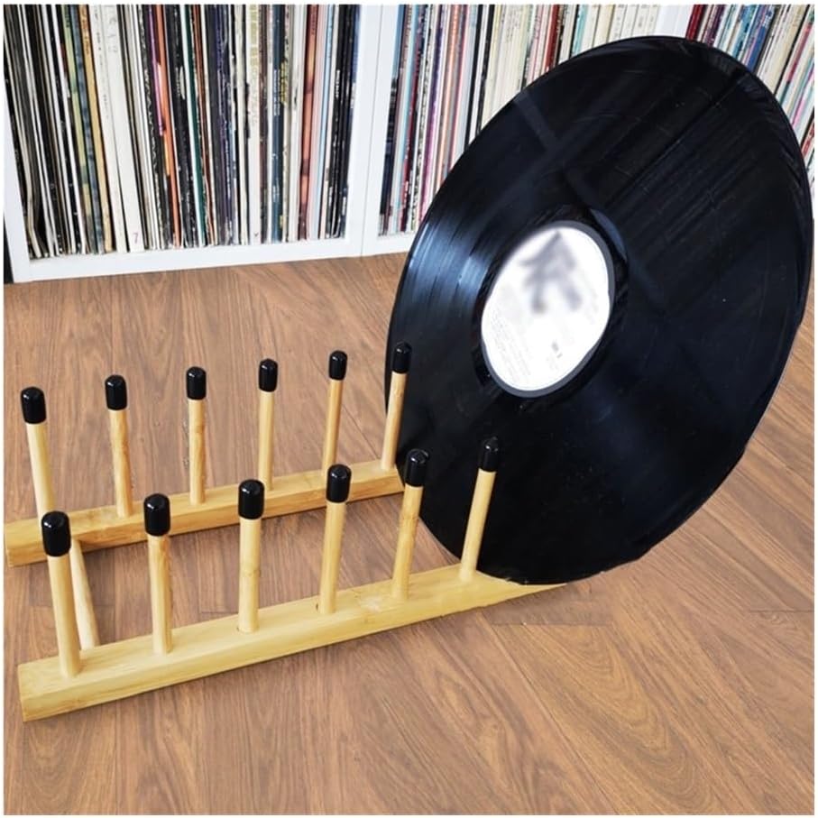 Cd Rack Vinyl Record Storage Rack, Holder Cd Display Stand, Modern Portable Countertop Desktop Shelf for 12" and 7",