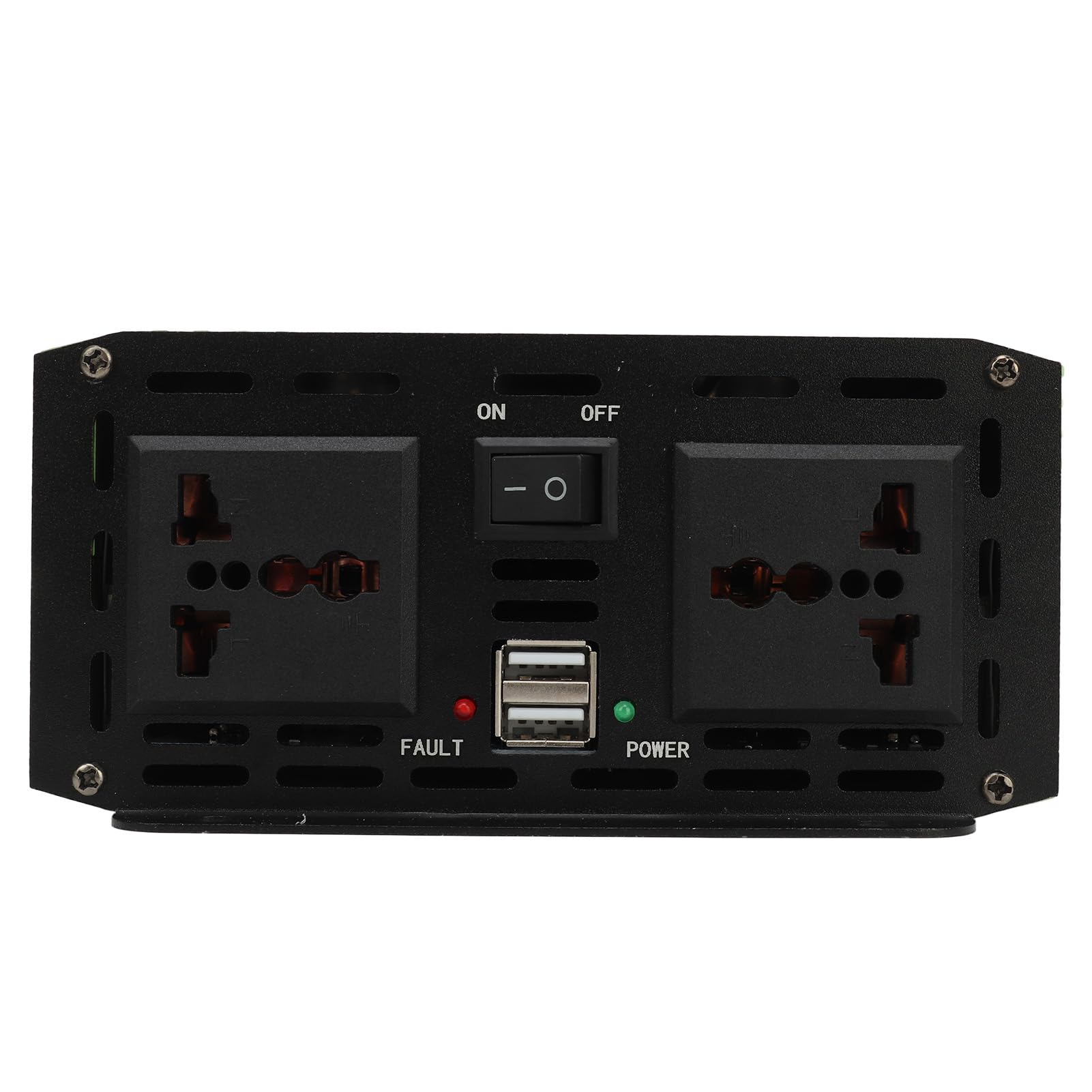 Hyuduo Inverter Solare per Auto in Lega di Alluminio 3000W DC12V a AC110V 220V Doppia Tensione con Indicatore Luminoso per Uso Domestico di Energia Solare Ed Eolica