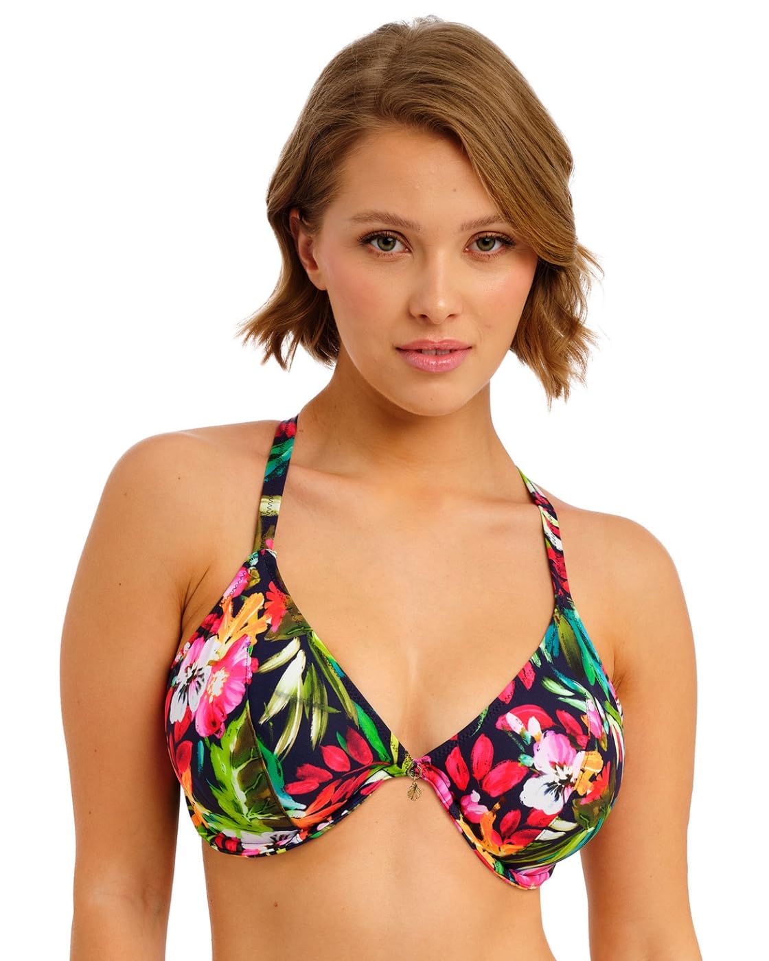 Freya Swim Women's Kailua Shores Underwire Plunge Bikini Top, Midnight, 34D