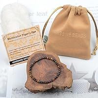 Vista 597 de MASSIVE BEADS Pulsera elástica de yoga hecha a mano con piedra natural, cristal curativo, energía, regalos para adultos unisex de 0.157 in, 0.236