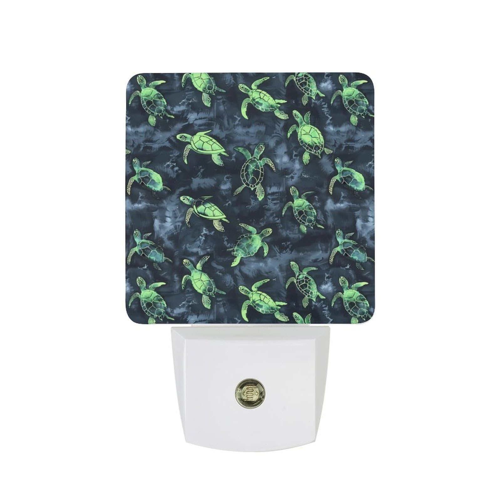 Nqrxadcrt Style Turtles Tie Dye Pattern Night Light Plug In Wall Lights Bedside Lamp Bedrooms Home Hallways Decoration