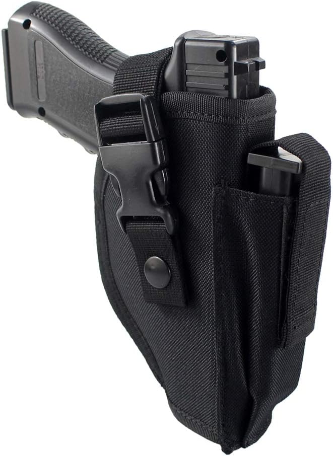 Tactical Belt Holster with Mag Pouch Universal Outside The Waistband Holster Black