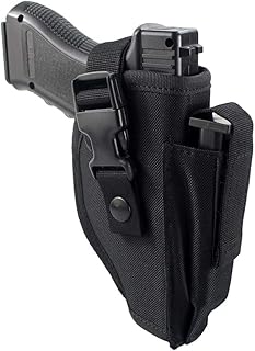 Depring Tactical Belt Holster with Mag Pouch Universal Outside The Waistband Holster Black