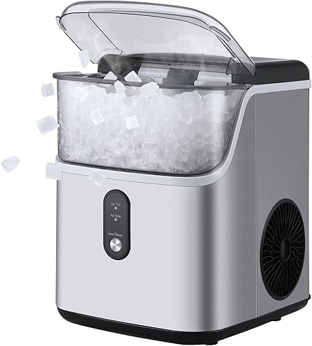 ACONEE Máquina de hielo Nugget para encimera con hielo masticable suave, máquinas de hielo triturado con autolimpieza, 36 libras24 horas, operación