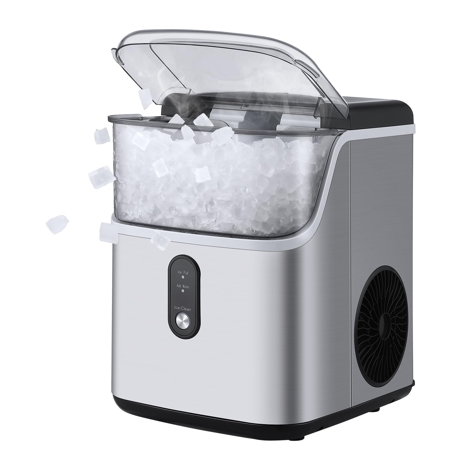 LitakeNugget ice Machine Maker countertop,Portable ice Maker,33lbs/24H,One-Click Operation,Self-Cleaning,Pellet Ice Maker for Home/Kitchen
