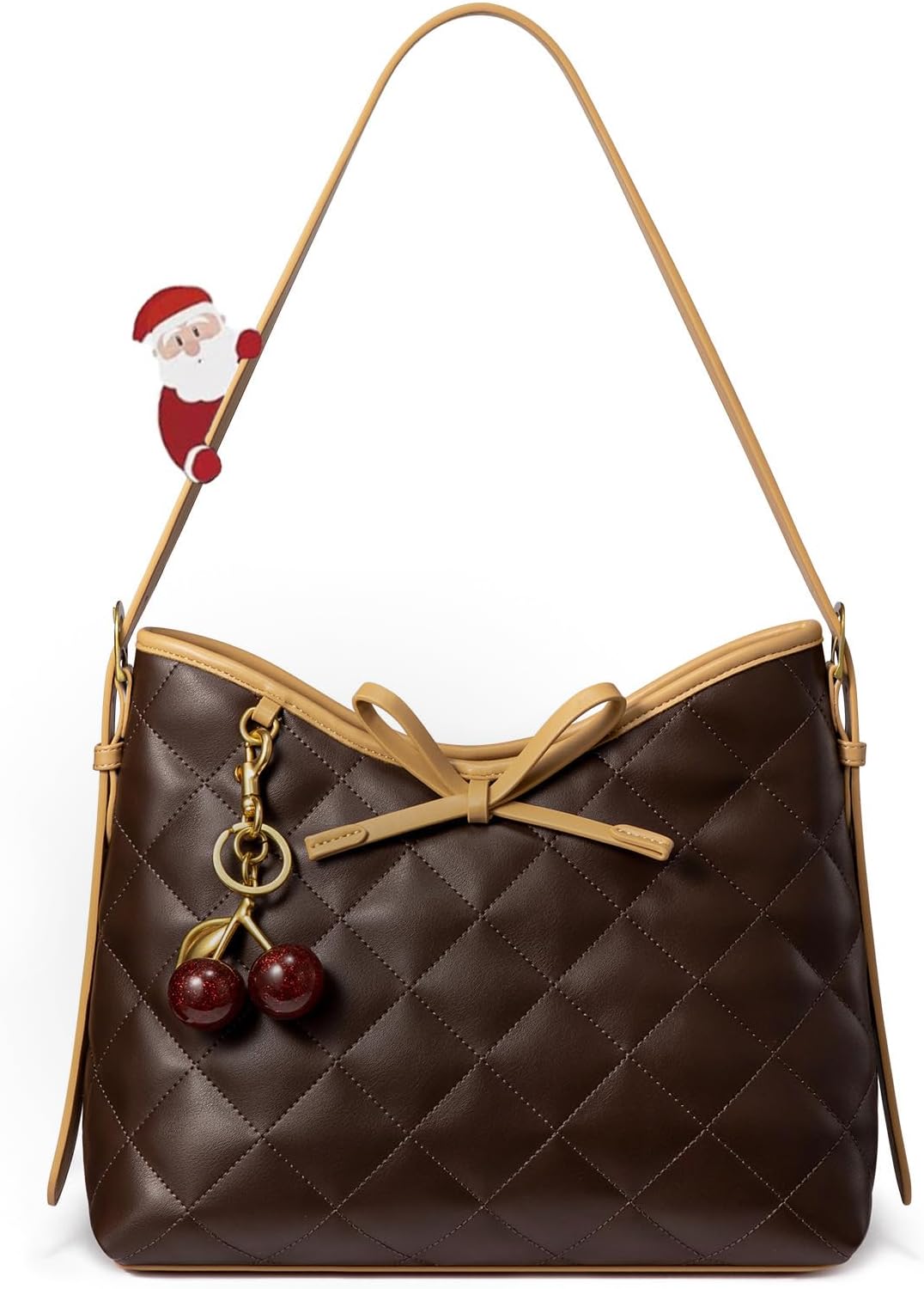 LOVEVOOK Purses for Women Soft Leather Hobo Handbags Quilted Crossbody Bag Designer Carteras Para Mujer Bucket Purse