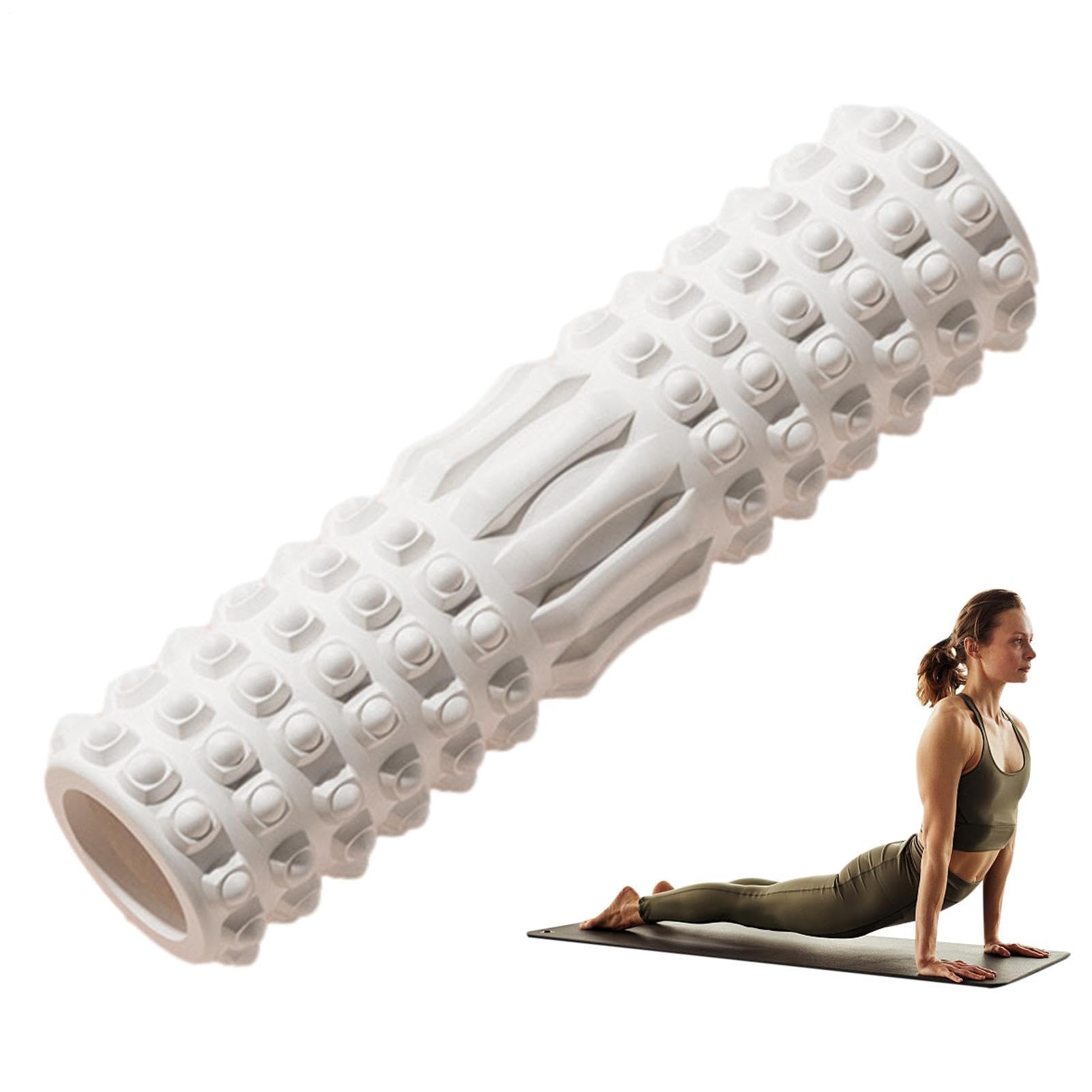 Back Foam Roller – Muscle Recovery Cylinder, Modern Fitness Roller | Spine Therapys Stretch, Deep Tissue Massager, Yoga Exercise Training Tool, Body Relaxation Support, posturs Alignment Cushion