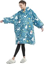 Sacebeleu Blanket hoodie sweatshirt, fluffy Sherpa TV blanket with sleeves, oversized hooded pullover cuddly blanket with kangaroo pocket, flannel fleece blanket, one size for women, men