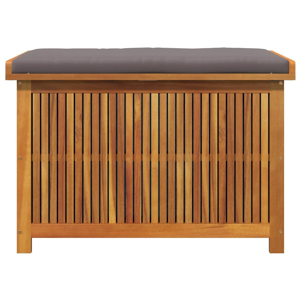 Gecheer Scatola per Cuscini da Esterno, Contenitore di stoccaggio con Coperchio e Borsa Impermeabile, 90 x 50 x 60,5 cm, Legno massello di Acacia, per Arredamento Giardino e terrazza