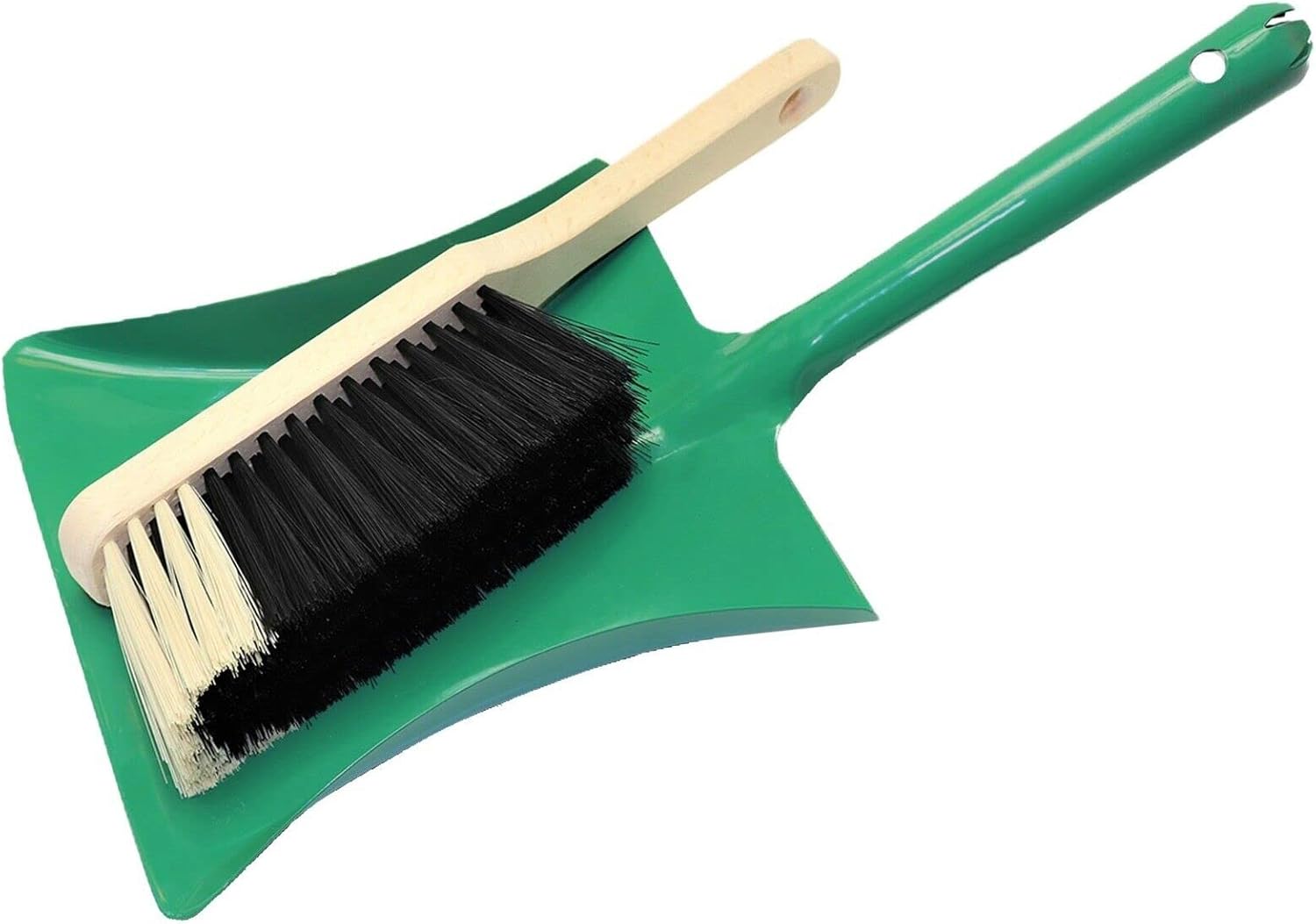 Cotarba Metal Dustpan and Brush Set Metal Dust Pan Hand Held Natural