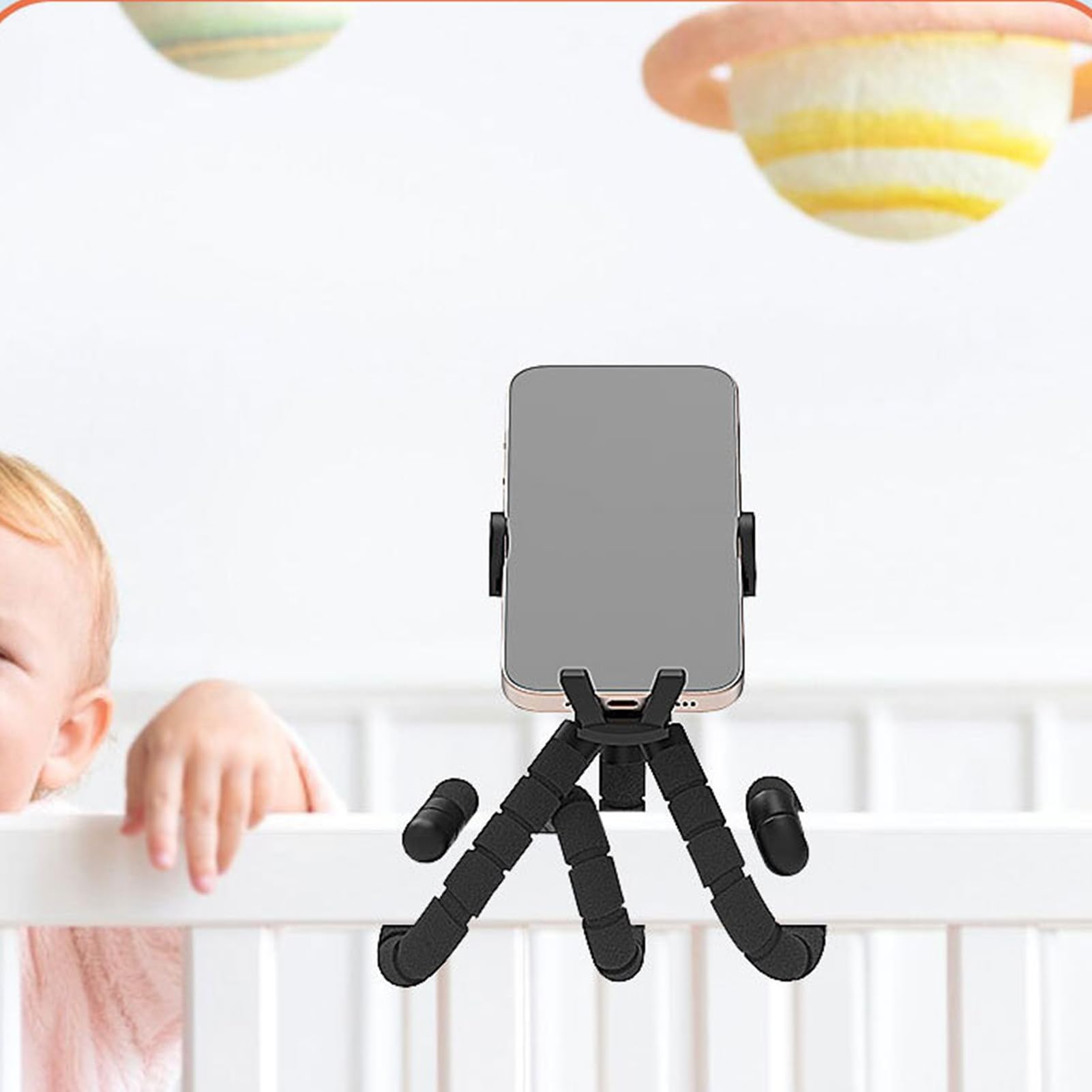 Supporto per telefono per passeggino, rotazione a 360°, supporto per cellulare, anti-vibrazione, per bicicletta, sedia a rotelle, tapis roulant, passeggino, kayak, carrello della spesa, scooter e