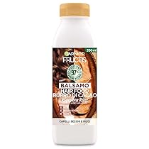 Garnier Fructis Hair Food Burro di Cacao Rigenerante, Balsamo per Capelli Secchi e Ricci, 97% di Ingredienti di Origine Naturale, Senza Siliconi, 350 ml