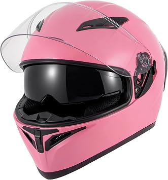 SPARK Adult Full Face Motorcycle Helmet DOT Approved, Lightweight Ventilated Dual Visor for Men Women Moto ATV UTV Snowmobile ADV Four Wheeler Street Bike