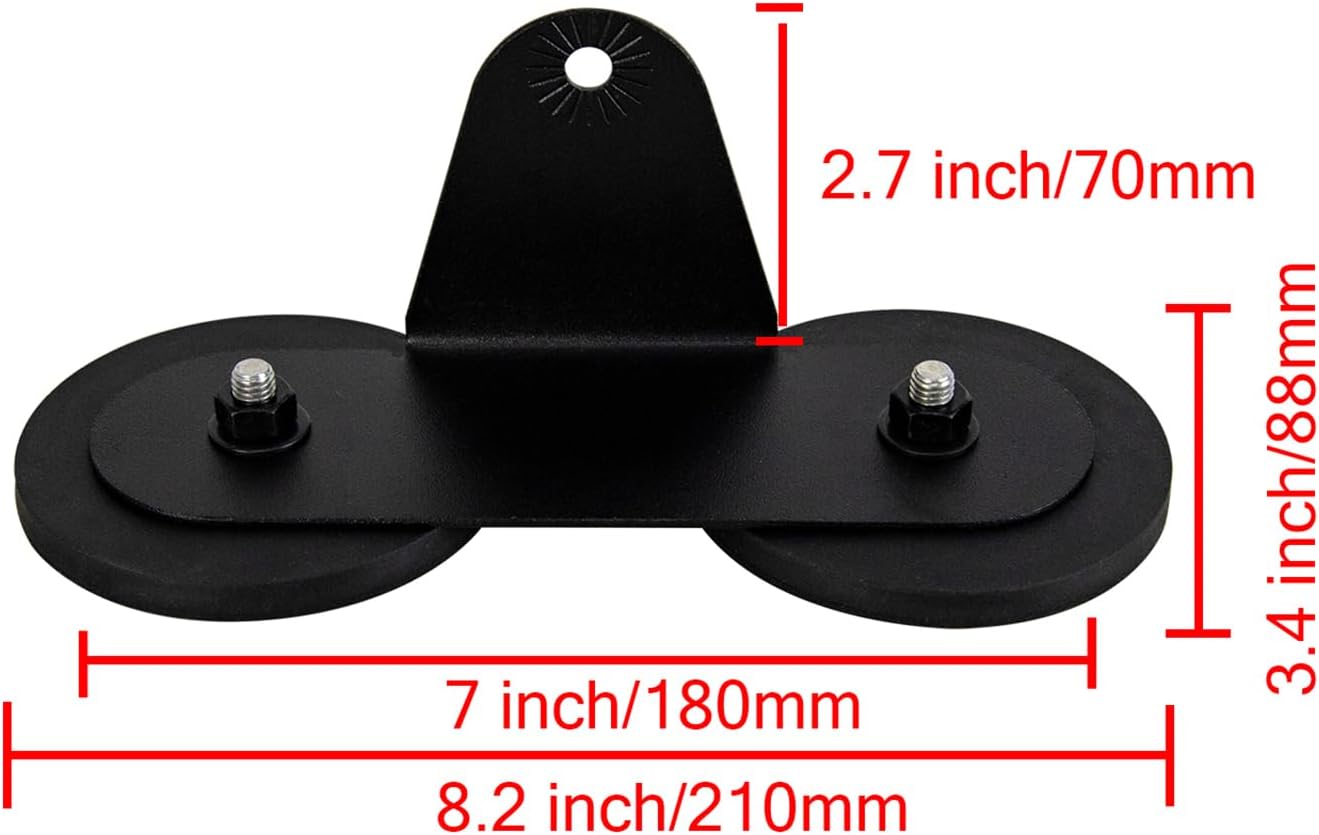 RIGIDON 2PCS Universal Magnetic Light Bar Base, Strong Magnet Mount Brackets for SUV ATV Off Road Truck LED Work Light Fog Light Roof (Model A)