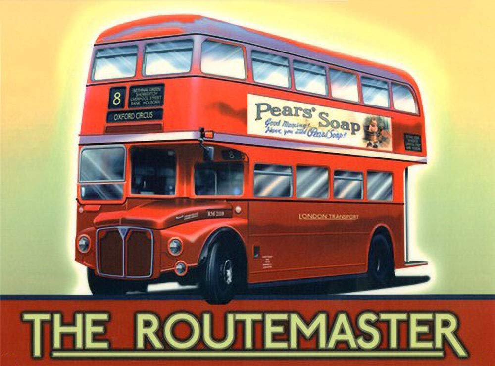 Bioprocess The Routemaster London Transport Tin Sign House Decor Food Drink Bar 8X12 Inches