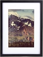Joyshare Képkeret 30x40 cm - Fekete Fa Keret Akrilüveggel, Paszpartúval, Kétirányú Felfüggesztéssel, Gyerekbiztos, Fotókhoz, Poszterekhez, O 1