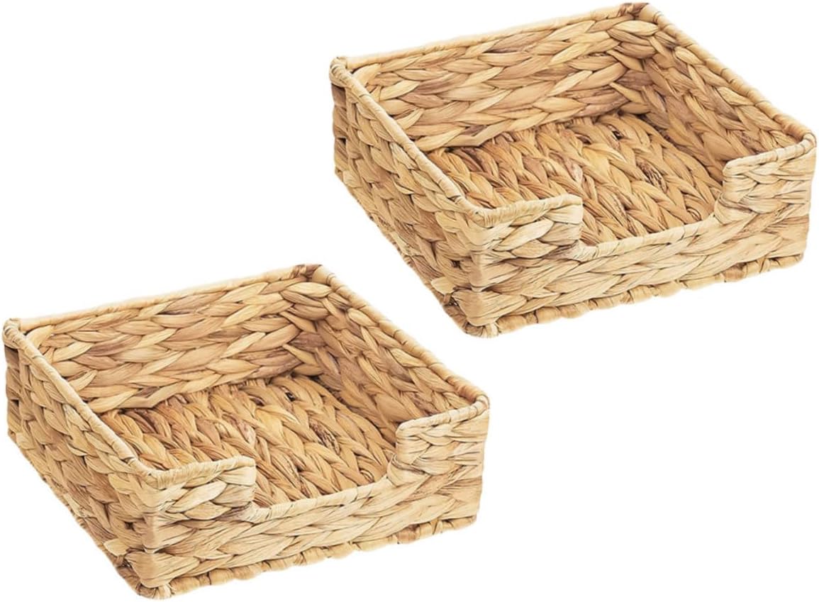 GLEAVI 2pcs Woven Napkin Holder Rack Tissue Rack Napkin Storage Tray Home Decor Organizing Containers for Kitchen