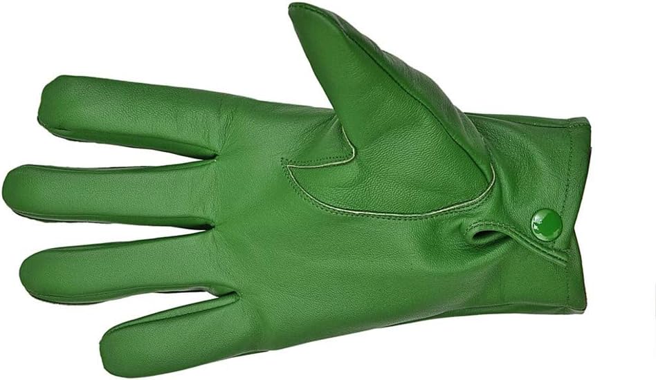 Men's Dress Leather Gloves (Large, Green) - Image 3