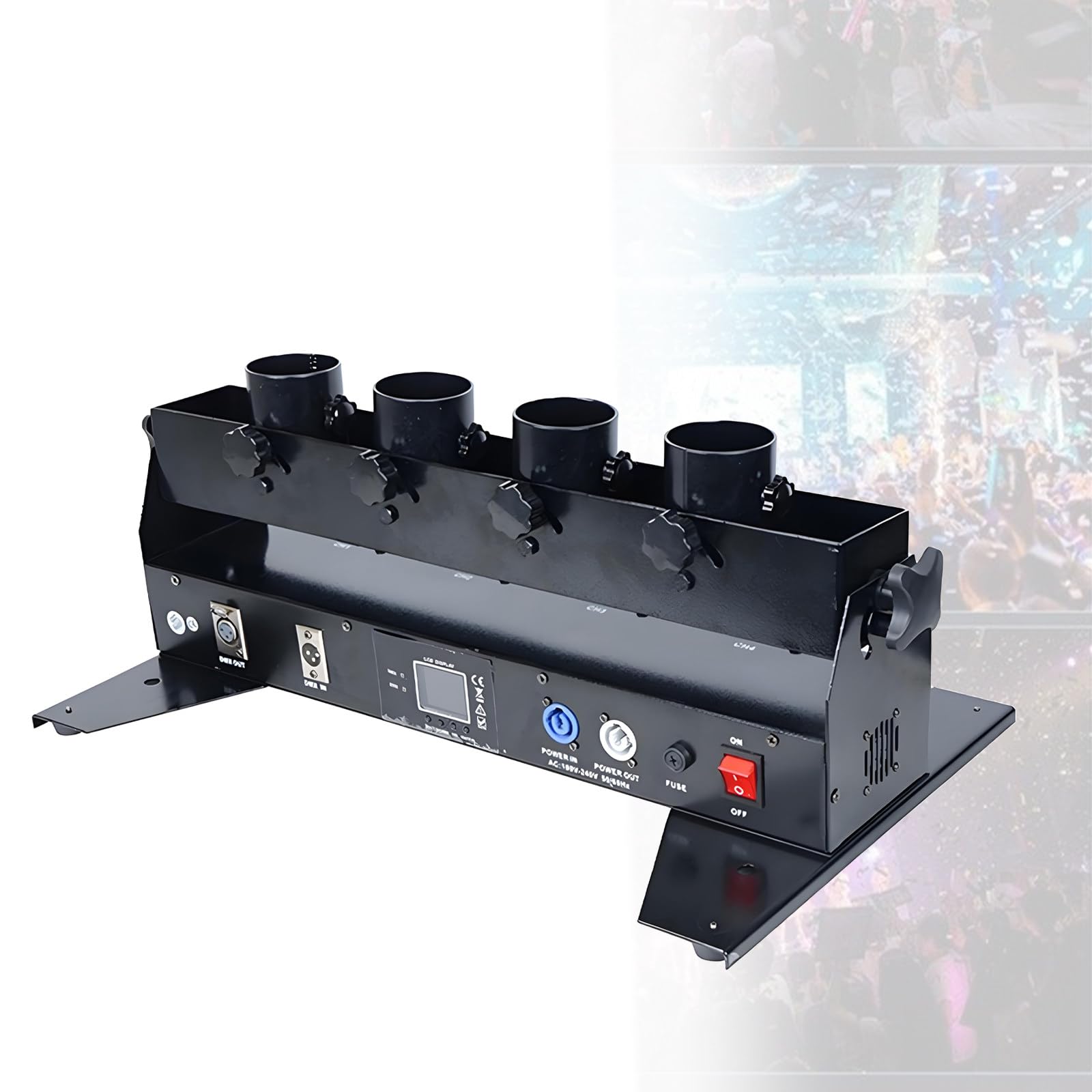 Lanceur De Confettis, Machine à Confettis éLectrique Portable à 4 Jets pour DJ Professionnels, éVéNements ScéNiques, Mariages Et SoiréEs en Club