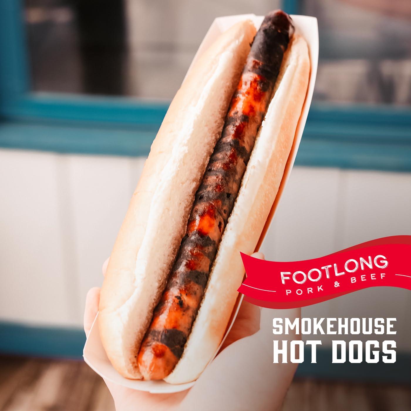 Perritos calientes originales de Sahlen's Smokehouse Pork & Beef de un