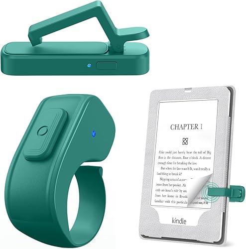 Vista 10 de Anillo girador de páginas para Kindle, control remoto para iPhone, iPad, tabletas Android, lectores electrónicos, girador de páginas para Kindle