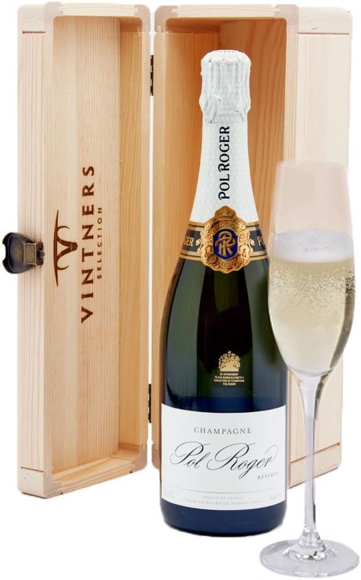 Hay Hampers Pol Roger Brut Reserve Champagne Non Vintage in Wooden Box