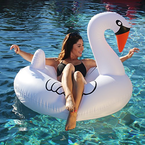 Image of GoFloats Swan Party Tube Inflatable Raft, Float In Style (for Adults and Kids)