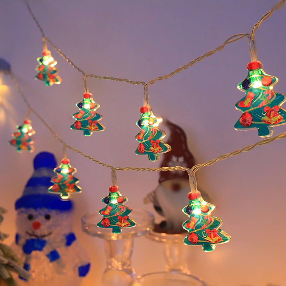 Guirlande Lumineuse, décoration d'arbre de Noël, Guirlande Lumineuse créative et esthétique, LED, Blanc Chaud, Fil de cuivre, décorations de Noël, décoration de fête