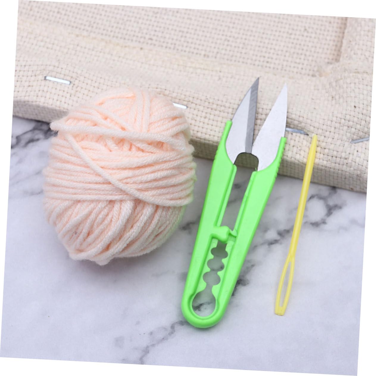 Angoily Kit De Base De Bordado Cuadrada Punzón Para Bordar Incluye Hilos y Accesorios Para Manualidades De Bricolaje Hecho Mano Para Regalar Eventos De Artesanía De Niña