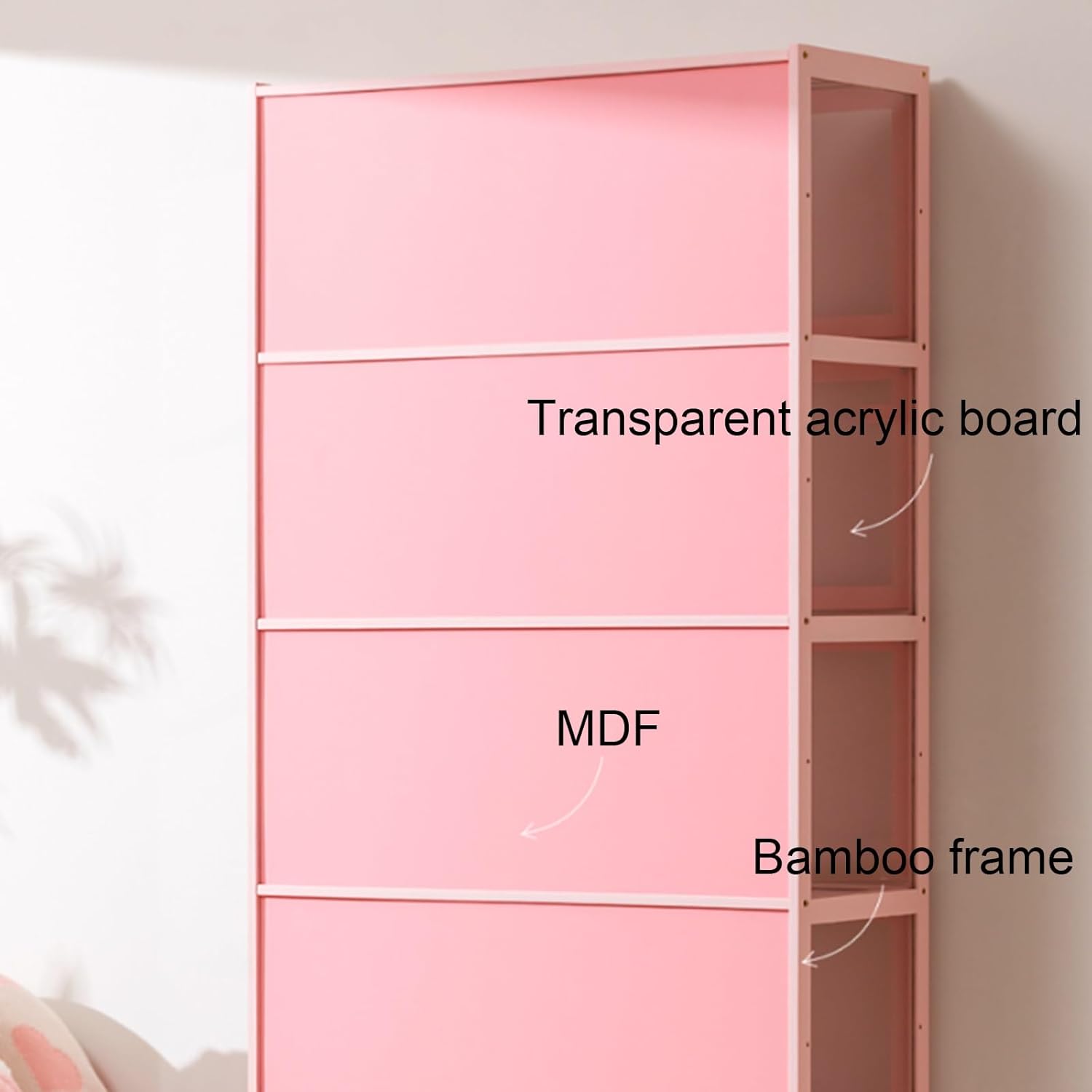 2段ショーケース キュリオディスプレイキャビネット アクリルドア付き 高さ28.7インチ ディスプレイケース 収集品、おもちゃ用(6