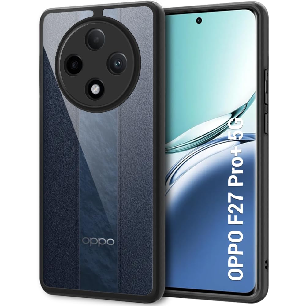 TheGiftKart Ultra-Hybrid Shockproof Sleek Armor Back Cover Case for Oppo F27 Pro Plus 5G | 360° Protection | Crystal Clear Hard Back Transparent Cover for Oppo F27 Pro Plus (PC & TPU, Black Bumper) (B0D6WKC33B) Amazon Price History, Amazon Price Tracker