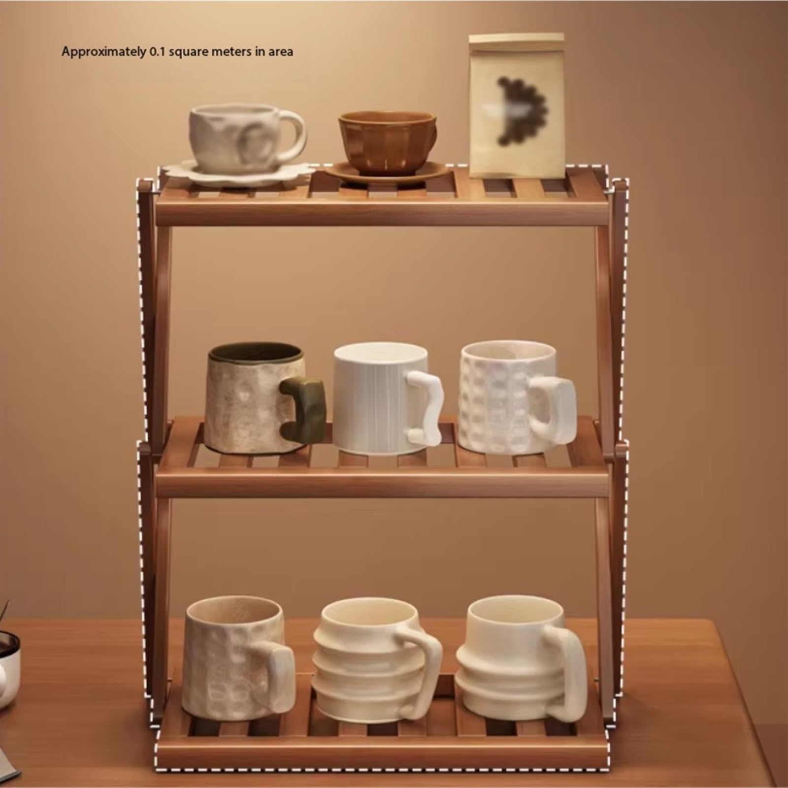 B3F7M4R9J2 Porta Tazze Portabicchieri da tavolo for tazza d'acqua, organizzazione e conservazione multistrato